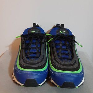 Nike Air Max 97 Hyper Blue Green Strike Men's Running Shoes Size 10.5